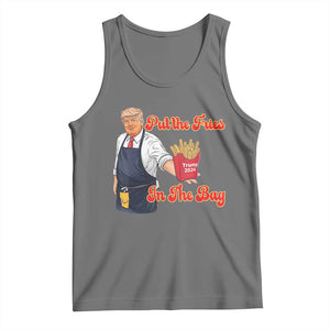 Funny Trump French Fry Tank Top Fast Food Put The Fries In The Bag TS02 Black Heather Print Your Wear