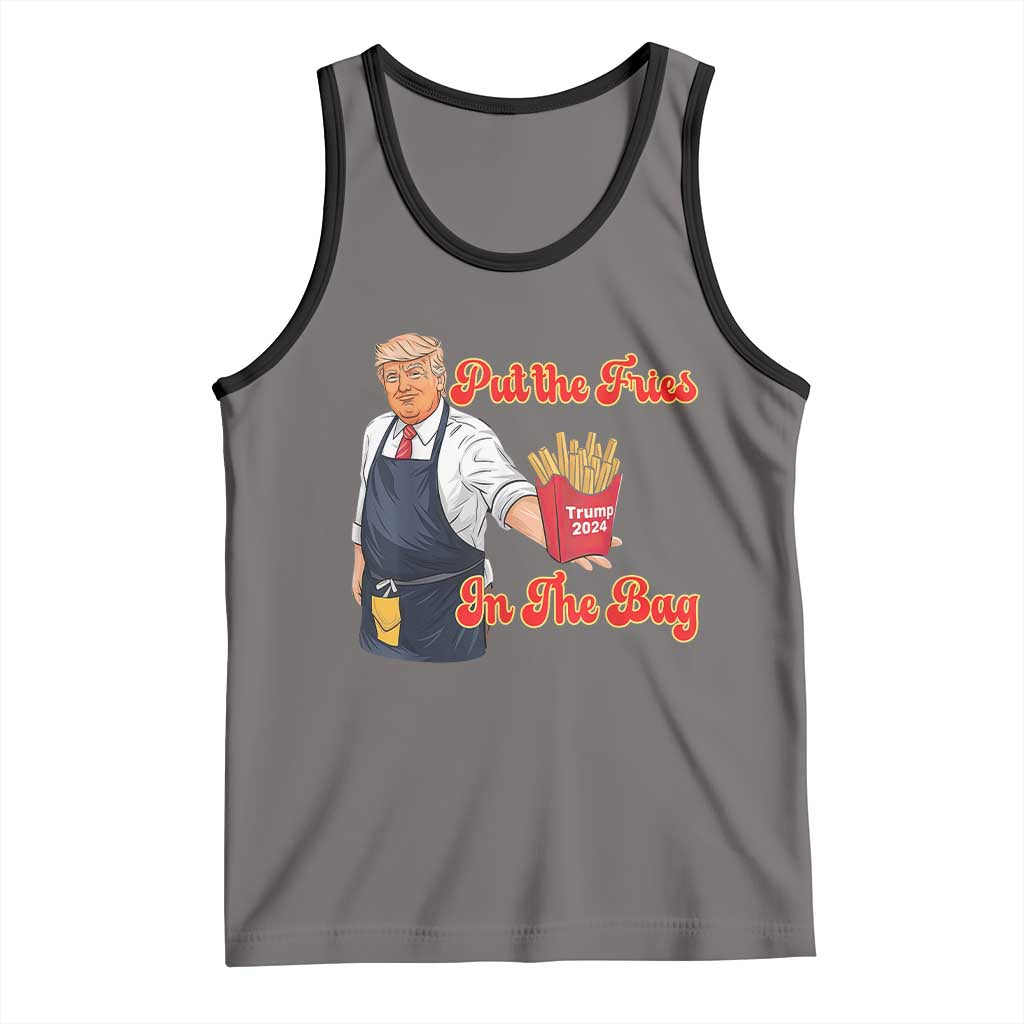 Funny Trump French Fry Tank Top Fast Food Put The Fries In The Bag TS02 Deep Heather Black Print Your Wear