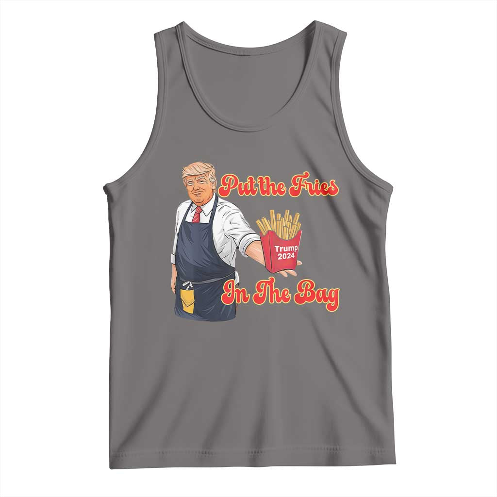 Funny Trump French Fry Tank Top Fast Food Put The Fries In The Bag TS02 Deep Heather Print Your Wear