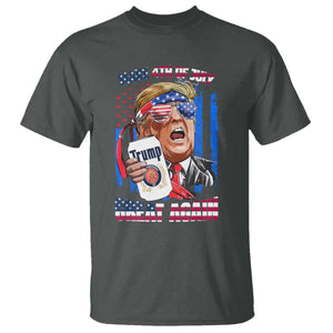 Trump Won 2024 T Shirt Make 4th of July Great Again Beer Drinking USA Party American Flag TS02 Dark Heather Print Your Wear