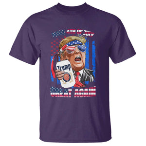 Trump Won 2024 T Shirt Make 4th of July Great Again Beer Drinking USA Party American Flag TS02 Purple Print Your Wear