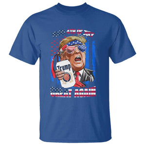 Trump Won 2024 T Shirt Make 4th of July Great Again Beer Drinking USA Party American Flag TS02 Royal Blue Print Your Wear