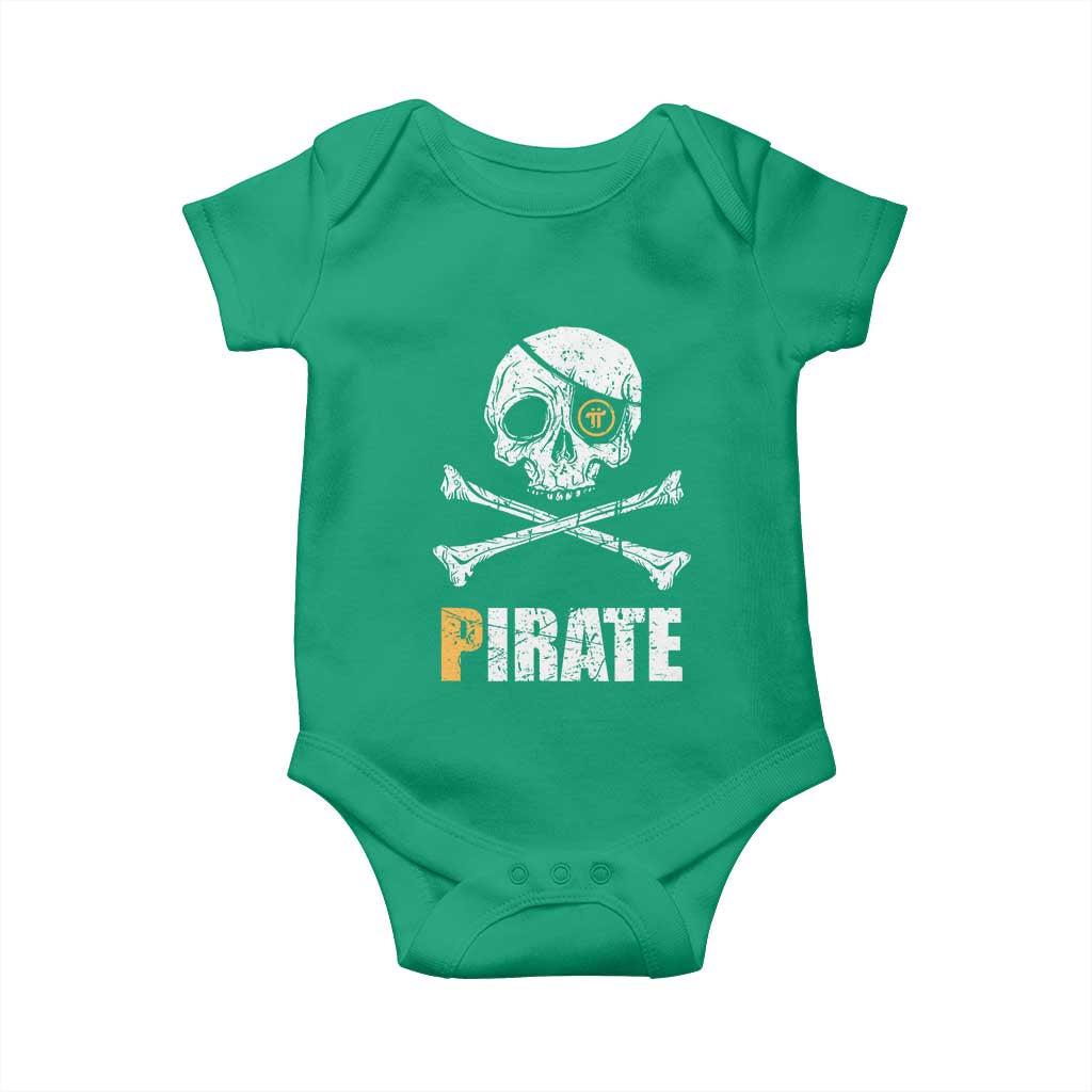 Funny Pirate Pi Cryptocurrency Baby Onesie Crypto Coins Blockchain Mining TS02 Irish Green Print Your Wear