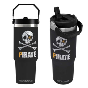 Funny Pirate Pi Cryptocurrency Flip Straw Tumbler Crypto Coins Blockchain Mining TS02 One Size: 30 oz Black Print Your Wear