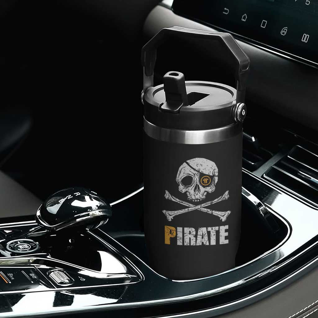 Funny Pirate Pi Cryptocurrency Flip Straw Tumbler Crypto Coins Blockchain Mining TS02 Print Your Wear