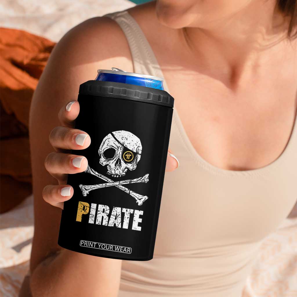 Funny Pirate Pi Cryptocurrency 4 in 1 Can Cooler Tumbler Crypto Coins Blockchain Mining TS02 Print Your Wear