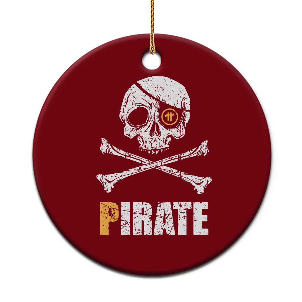 Funny Pirate Pi Cryptocurrency Ceramic Ornament Crypto Coins Blockchain Mining TS02 1pc Red Print Your Wear