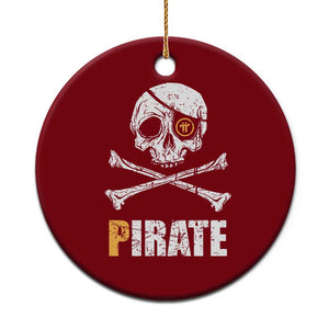 Funny Pirate Pi Cryptocurrency Ceramic Ornament Crypto Coins Blockchain Mining TS02 1pc Red Print Your Wear