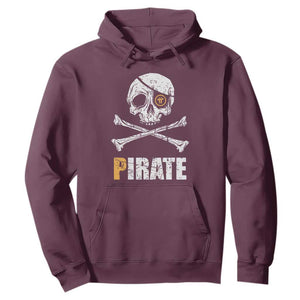 Funny Pirate Pi Cryptocurrency Hoodie Crypto Coins Blockchain Mining TS02 Maroon Print Your Wear