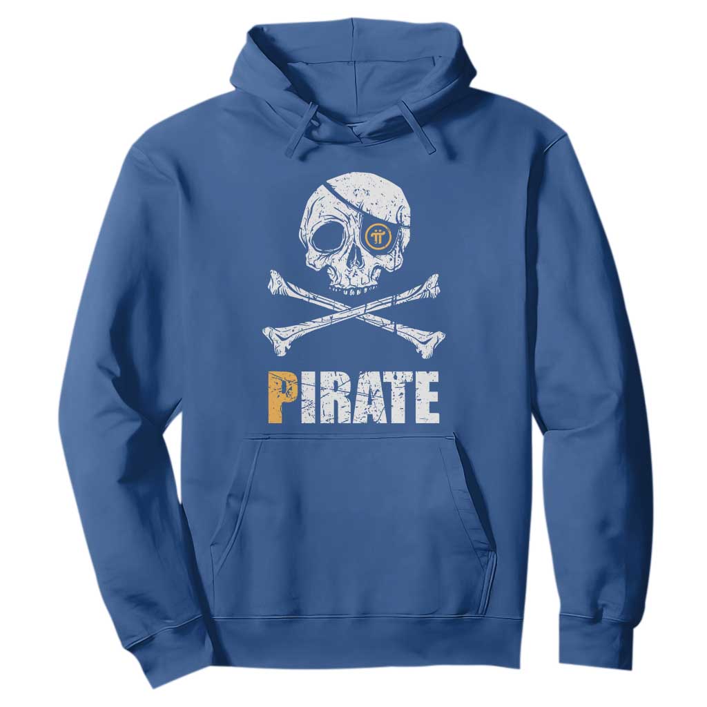 Funny Pirate Pi Cryptocurrency Hoodie Crypto Coins Blockchain Mining TS02 Royal Blue Print Your Wear