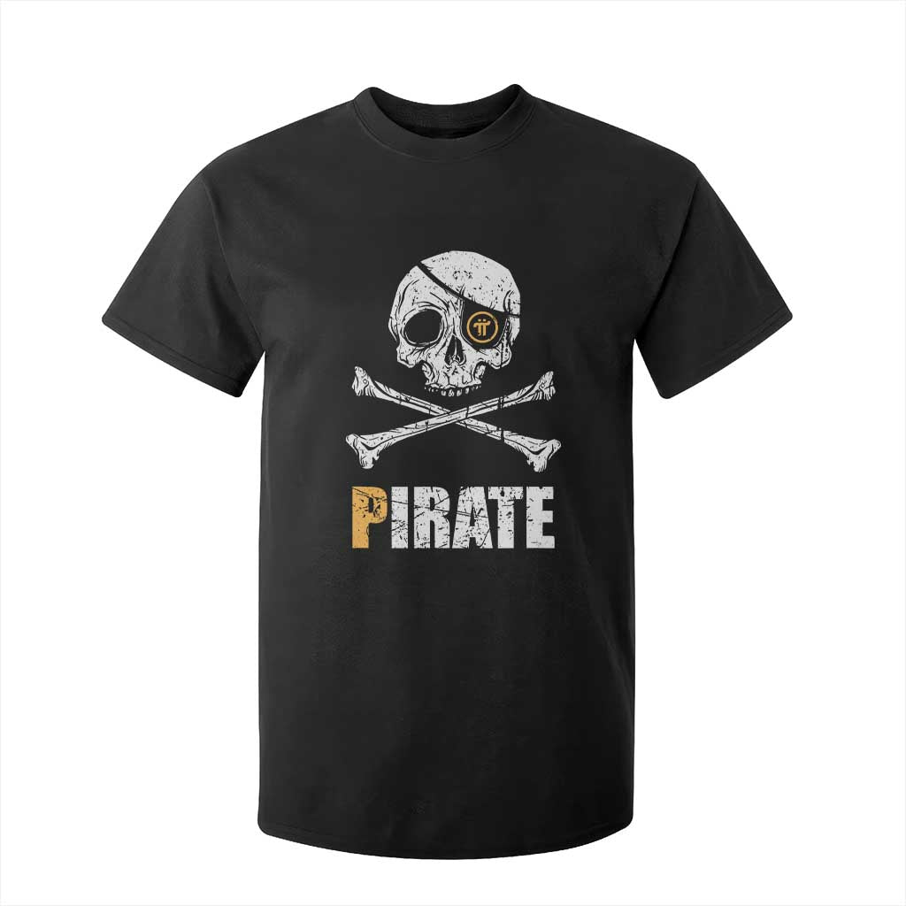 Funny Pirate Pi Cryptocurrency T Shirt For Kid Crypto Coins Blockchain Mining TS02 Black Print Your Wear