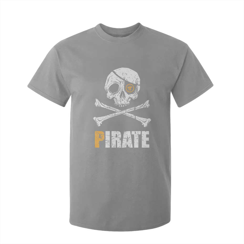 Funny Pirate Pi Cryptocurrency T Shirt For Kid Crypto Coins Blockchain Mining TS02 Sport Gray Print Your Wear