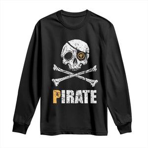 Funny Pirate Pi Cryptocurrency Long Sleeve Shirt Crypto Coins Blockchain Mining TS02 Black Print Your Wear