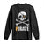 Funny Pirate Pi Cryptocurrency Long Sleeve Shirt Crypto Coins Blockchain Mining TS02 Black Print Your Wear