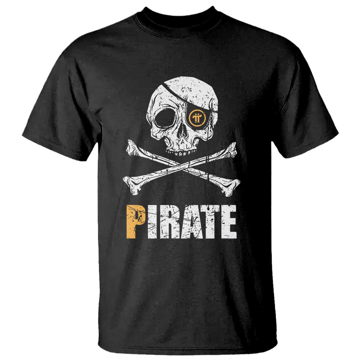 Funny Pirate Pi Cryptocurrency T Shirt Crypto Coins Blockchain Mining TS02 Black Print Your Wear