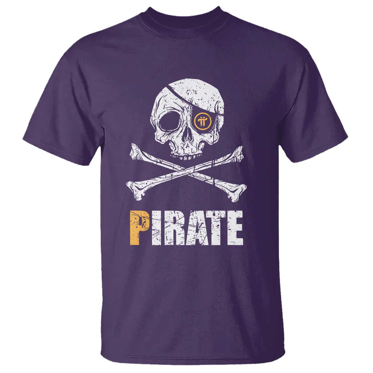 Funny Pirate Pi Cryptocurrency T Shirt Crypto Coins Blockchain Mining TS02 Purple Print Your Wear