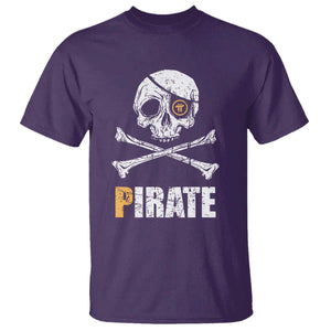 Funny Pirate Pi Cryptocurrency T Shirt Crypto Coins Blockchain Mining TS02 Purple Print Your Wear
