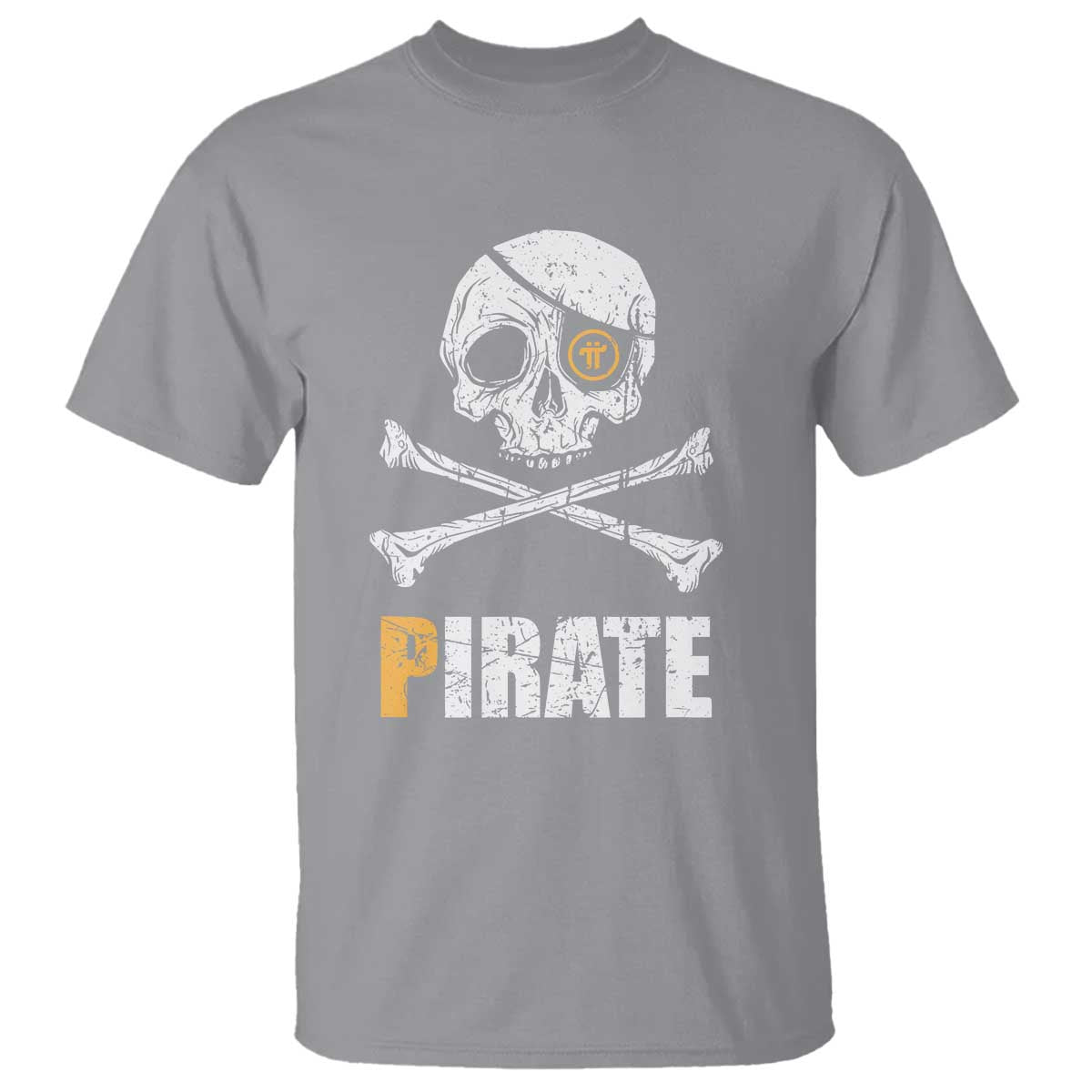 Funny Pirate Pi Cryptocurrency T Shirt Crypto Coins Blockchain Mining TS02 Sport Gray Print Your Wear