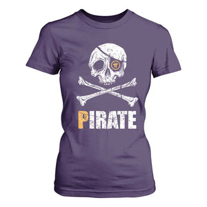 Funny Pirate Pi Cryptocurrency T Shirt For Women Crypto Coins Blockchain Mining TS02 Purple Print Your Wear