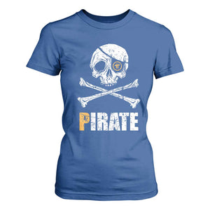 Funny Pirate Pi Cryptocurrency T Shirt For Women Crypto Coins Blockchain Mining TS02 Royal Blue Print Your Wear
