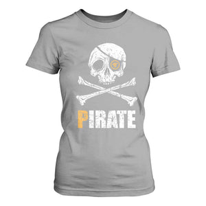 Funny Pirate Pi Cryptocurrency T Shirt For Women Crypto Coins Blockchain Mining TS02 Sport Gray Print Your Wear