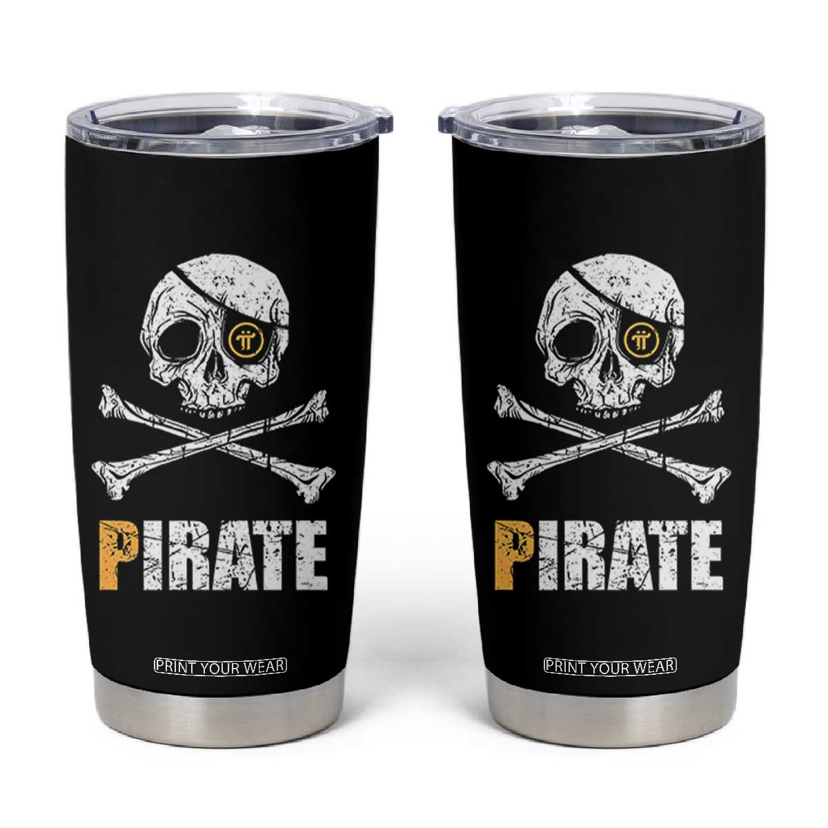 Funny Pirate Pi Cryptocurrency Tumbler Cup Crypto Coins Blockchain Mining TS02 Black Print Your Wear