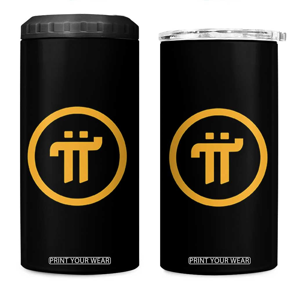 Pi Cryptocurrency 4 in 1 Can Cooler Tumbler Crypto Coins Network TS02 One Size: 16 oz Black Print Your Wear