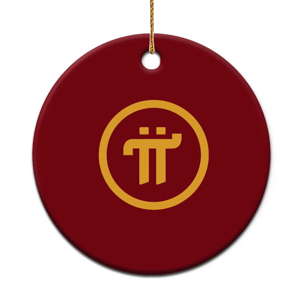 Pi Cryptocurrency Ceramic Ornament Crypto Coins Network TS02 1pc Red Print Your Wear