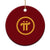 Pi Cryptocurrency Ceramic Ornament Crypto Coins Network TS02 1pc Red Print Your Wear