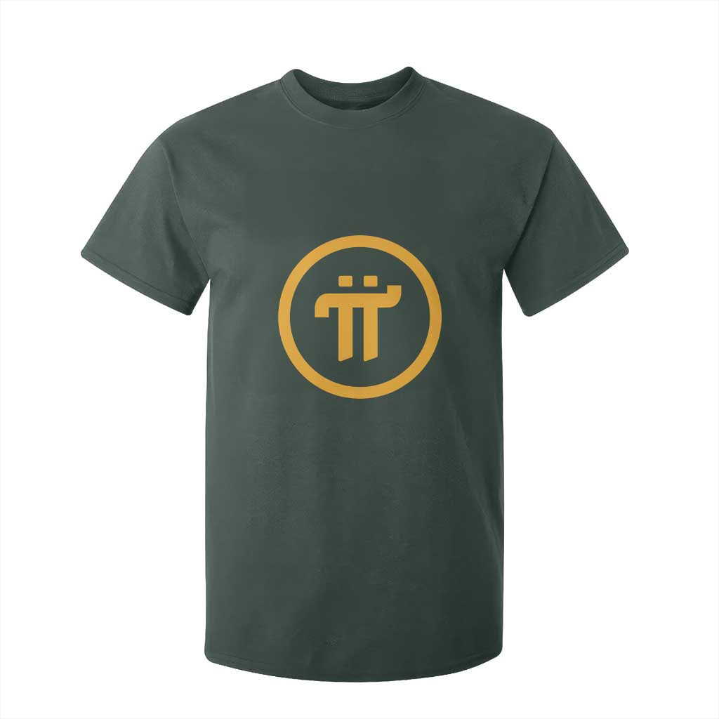 Pi Cryptocurrency T Shirt For Kid Crypto Coins Network TS02 Dark Forest Green Print Your Wear
