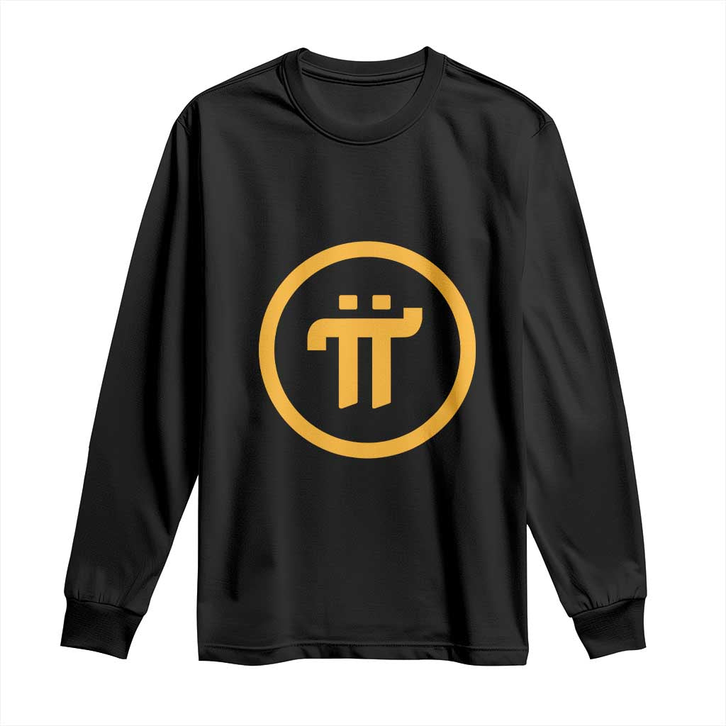Pi Cryptocurrency Long Sleeve Shirt Crypto Coins Network TS02 Black Print Your Wear