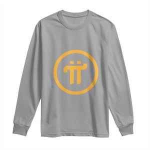 Pi Cryptocurrency Long Sleeve Shirt Crypto Coins Network TS02 Sport Gray Print Your Wear