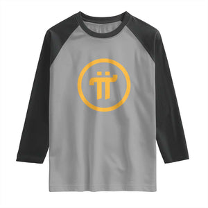 Pi Cryptocurrency Raglan Shirt Crypto Coins Network TS02 Sport Gray Black Print Your Wear