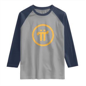Pi Cryptocurrency Raglan Shirt Crypto Coins Network TS02 Sport Gray Navy Print Your Wear