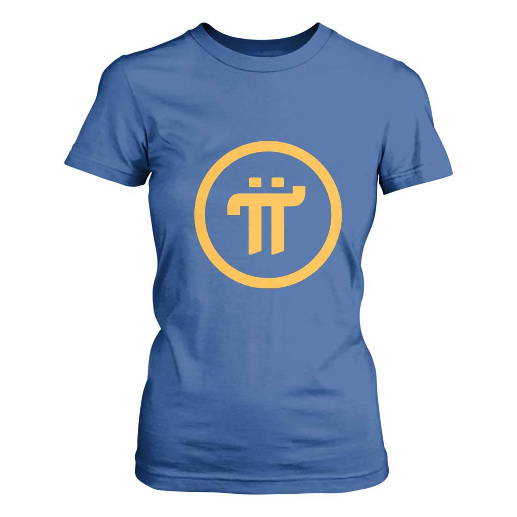 Pi Cryptocurrency T Shirt For Women Crypto Coins Network TS02 Royal Blue Print Your Wear