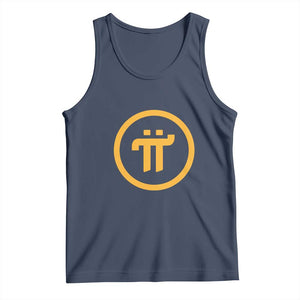 Pi Cryptocurrency Tank Top Crypto Coins Network TS02 Navy Print Your Wear