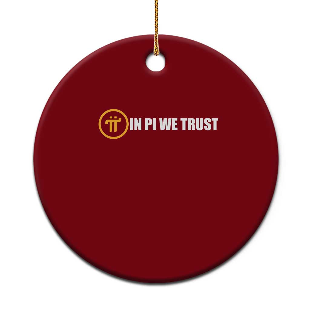 In Pi We Trust Cryptocurrency Ceramic Ornament Crypto Coins Blockchain Mining TS02 1pc Red Print Your Wear