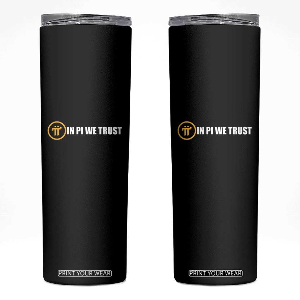 In Pi We Trust Cryptocurrency Skinny Tumbler Crypto Coins Blockchain Mining TS02 Black Print Your Wear