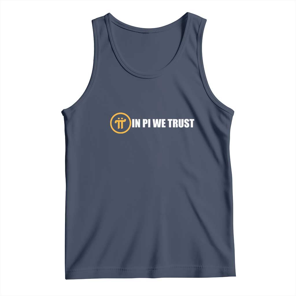 In Pi We Trust Cryptocurrency Tank Top Crypto Coins Blockchain Mining TS02 Navy Print Your Wear
