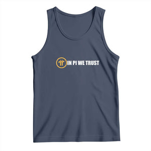 In Pi We Trust Cryptocurrency Tank Top Crypto Coins Blockchain Mining TS02 Navy Print Your Wear