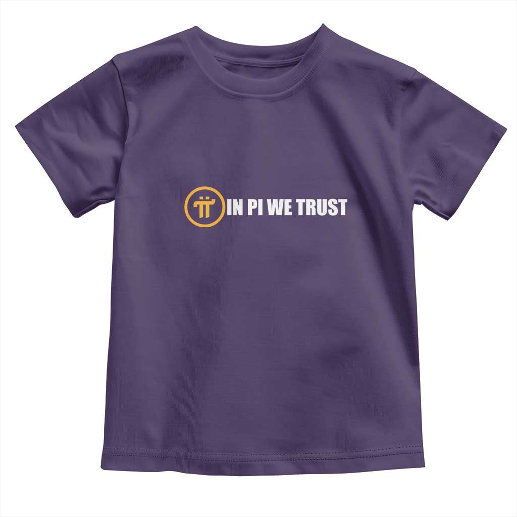 In Pi We Trust Cryptocurrency Toddler T Shirt Crypto Coins Blockchain Mining TS02 Purple Print Your Wear