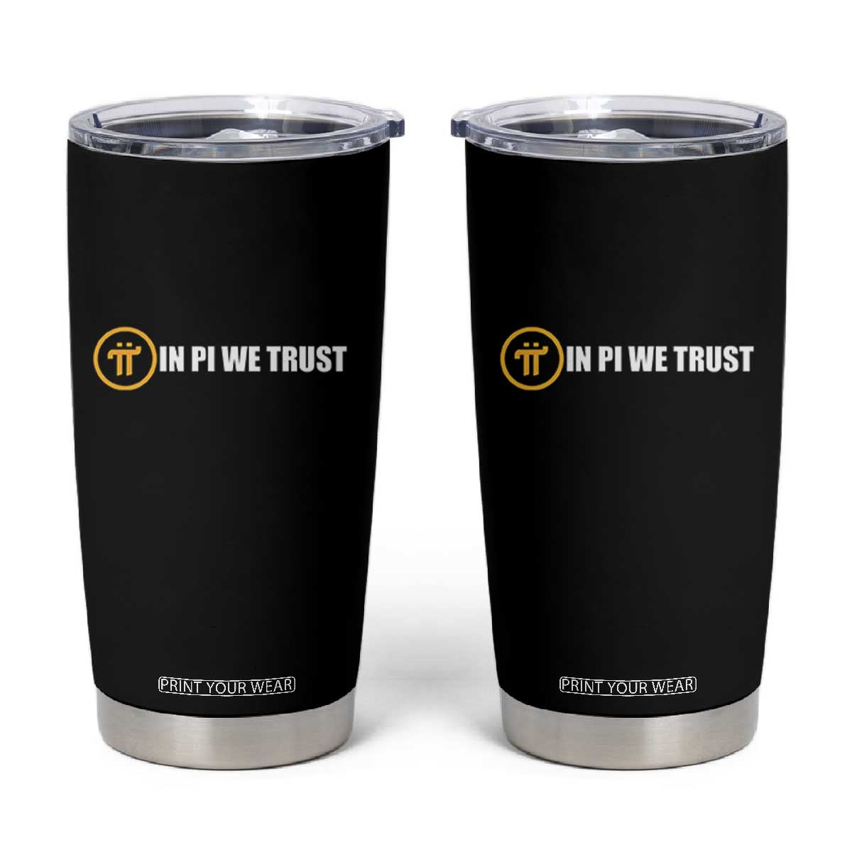 In Pi We Trust Cryptocurrency Tumbler Cup Crypto Coins Blockchain Mining TS02 Black Print Your Wear