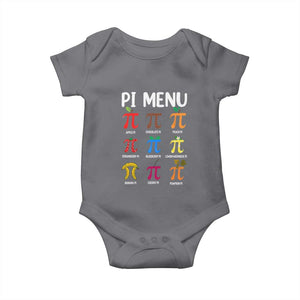 Funny Number Pi Baby Onesie Pi Menu 3.14 Pi Symbol - Math Teacher Happy Pi Day TS02 Charcoal Print Your Wear
