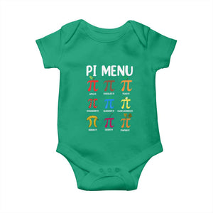 Funny Number Pi Baby Onesie Pi Menu 3.14 Pi Symbol - Math Teacher Happy Pi Day TS02 Irish Green Print Your Wear