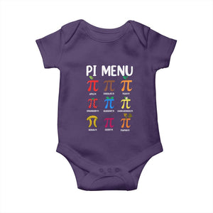 Funny Number Pi Baby Onesie Pi Menu 3.14 Pi Symbol - Math Teacher Happy Pi Day TS02 Purple Print Your Wear