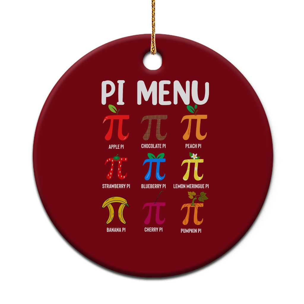 Funny Number Pi Ceramic Ornament Pi Menu 3.14 Pi Symbol - Math Teacher Happy Pi Day TS02 1pc Red Print Your Wear
