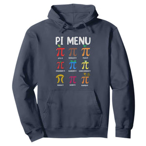 Funny Number Pi Hoodie Pi Menu 3.14 Pi Symbol - Math Teacher Happy Pi Day TS02 Navy Print Your Wear