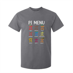 Funny Number Pi T Shirt For Kid Pi Menu 3.14 Pi Symbol - Math Teacher Happy Pi Day TS02 Charcoal Print Your Wear