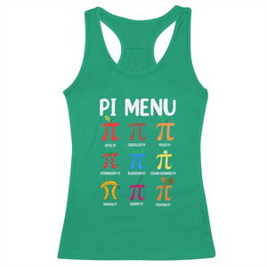 Funny Number Pi Racerback Tank Top Pi Menu 3.14 Pi Symbol - Math Teacher Happy Pi Day TS02 Irish Green Print Your Wear