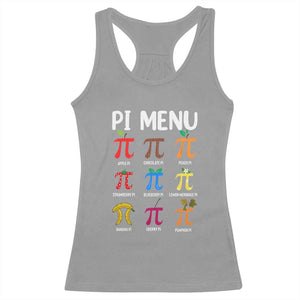 Funny Number Pi Racerback Tank Top Pi Menu 3.14 Pi Symbol - Math Teacher Happy Pi Day TS02 Sport Gray Print Your Wear